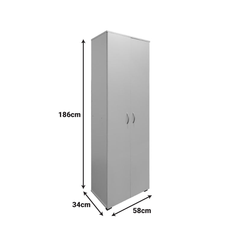 Παπουτσοθήκη-Ντουλάπα Racka pakoworld σε ανθρακί απόχρωση 58x34x186εκ - Hippiehome.gr