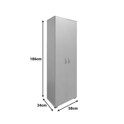 Παπουτσοθήκη-Ντουλάπα Racka pakoworld σε ανθρακί απόχρωση 58x34x186εκ - Hippiehome.gr