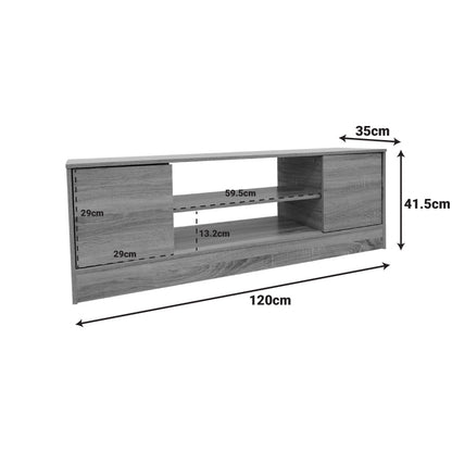 Έπιπλο τηλεόρασης Sasa pakoworld σε sonoma απόχρωση 120x35x41.5εκ - Hippiehome.gr