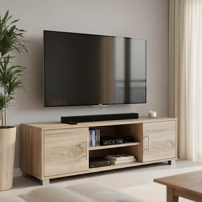 Έπιπλο τηλεόρασης Serank pakoworld σε sonoma απόχρωση 120x40x40εκ - Hippiehome.gr