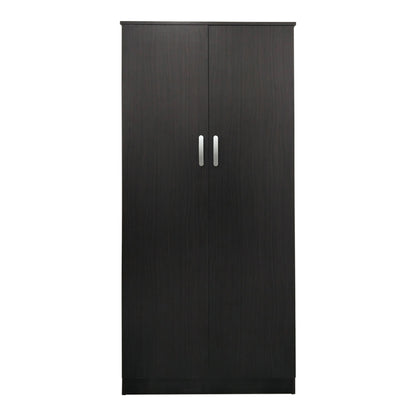 Ντουλάπα δίφυλλη Athos pakoworld σε wenge απόχρωση 80x42x180εκ - Hippiehome.gr