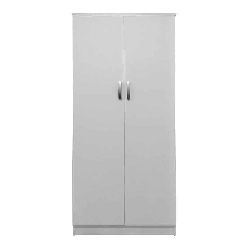 Ντουλάπα δίφυλλη Athos pakoworld σε λευκή απόχρωση 80x42x180εκ - Hippiehome.gr