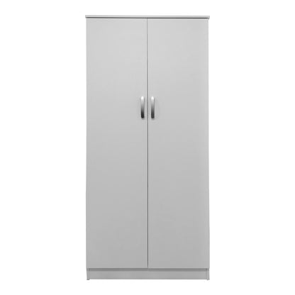 Ντουλάπα δίφυλλη Athos pakoworld σε λευκή απόχρωση 80x42x180εκ - Hippiehome.gr