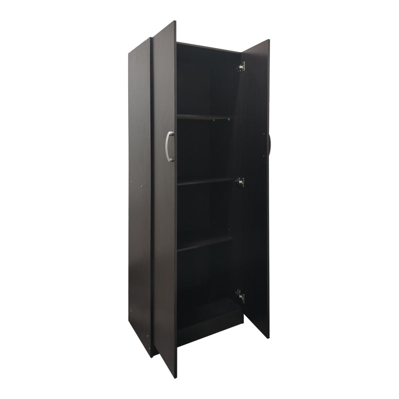 Ντουλάπα δίφυλλη Athos pakoworld σε wenge απόχρωση 60x42x180εκ - Hippiehome.gr