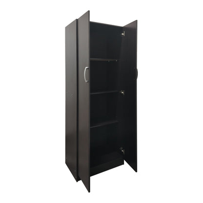 Ντουλάπα δίφυλλη Athos pakoworld σε wenge απόχρωση 60x42x180εκ - Hippiehome.gr