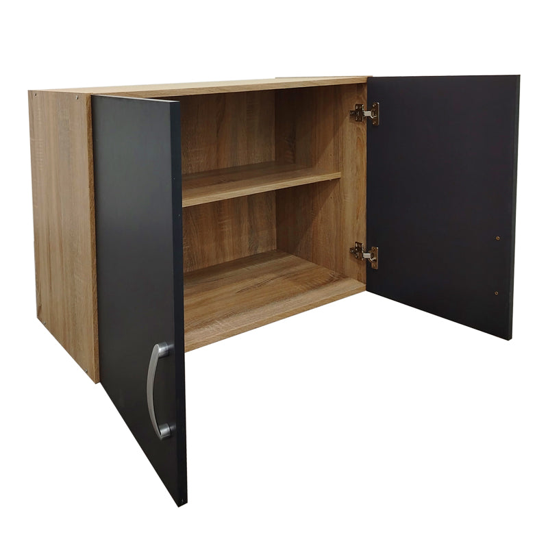 Πατάρι ντουλάπας δίφυλλο Lego pakoworld σε sonoma-ανθρακί απόχρωση 80x42x60εκ - Hippiehome.gr