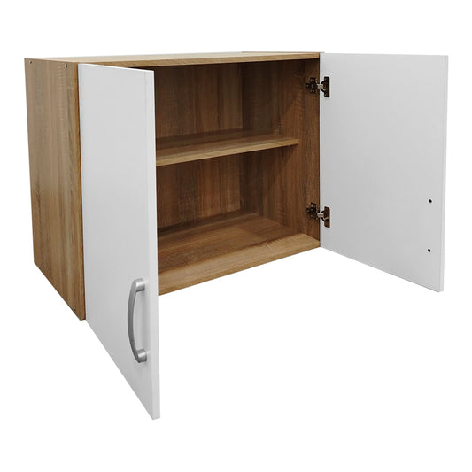 Πατάρι ντουλάπας δίφυλλο Lego pakoworld σε sonoma-λευκή απόχρωση 79x41.5x60εκ - Hippiehome.gr