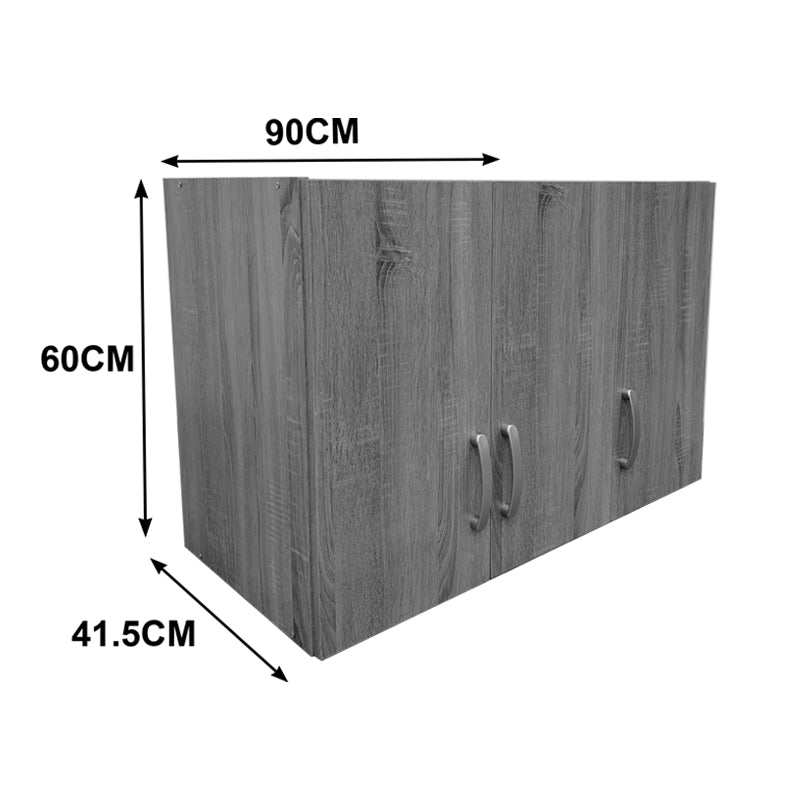 Πατάρι ντουλάπας τρίφυλλο Lego pakoworld σε sonoma-ανθρακί απόχρωση 90x41.5x60εκ - Hippiehome.gr