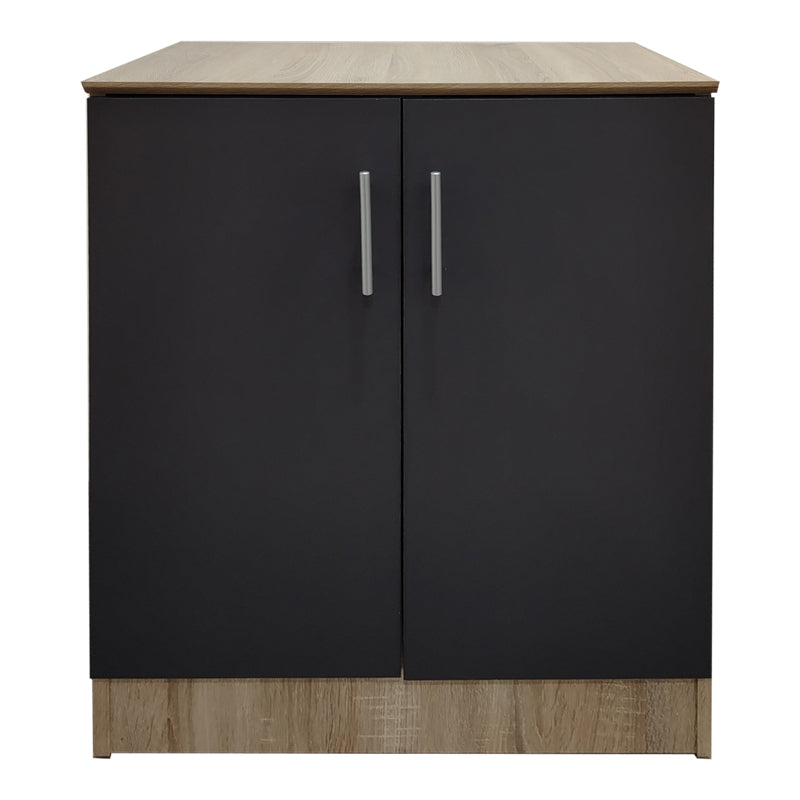 Παπουτσοθήκη-ντουλάπι Souken pakoworld 6 ζευγών σε sonoma-ανθρακί απόχρωση 60x40x80εκ - Hippiehome.gr