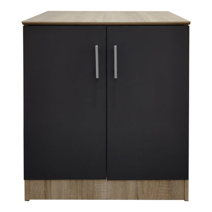 Παπουτσοθήκη-ντουλάπι Souken pakoworld 6 ζευγών σε sonoma-ανθρακί απόχρωση 60x40x80εκ - Hippiehome.gr