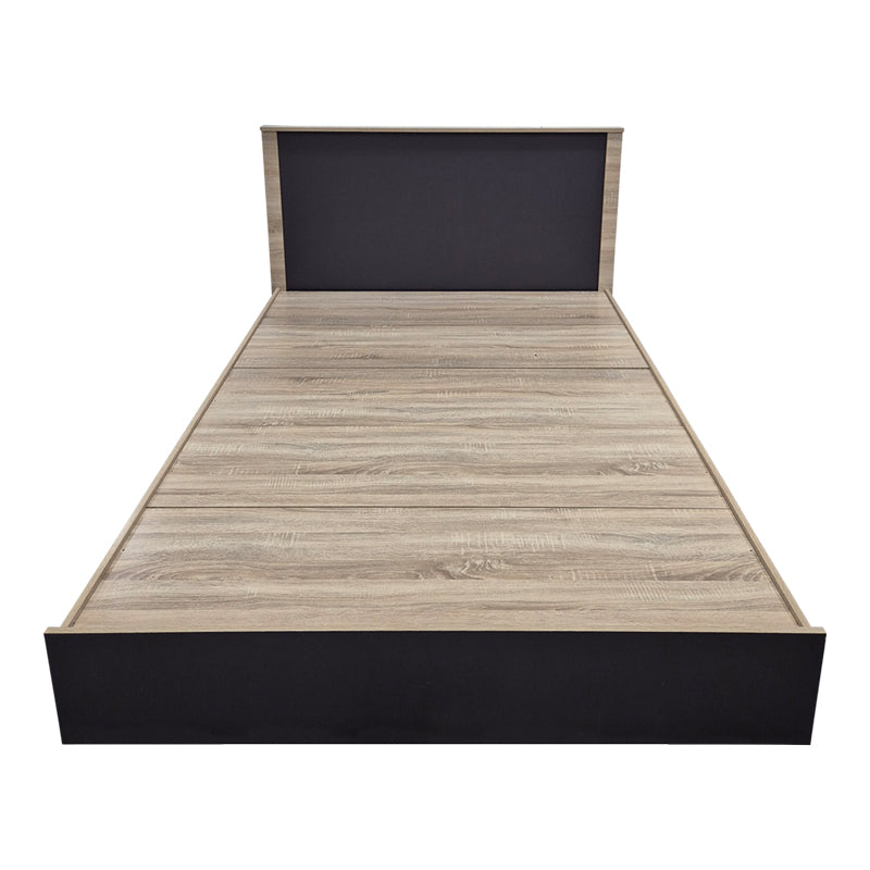 Κρεβάτι Athos pakoworld σε sonoma-ανθρακί απόχρωση 140x200εκ - Hippiehome.gr