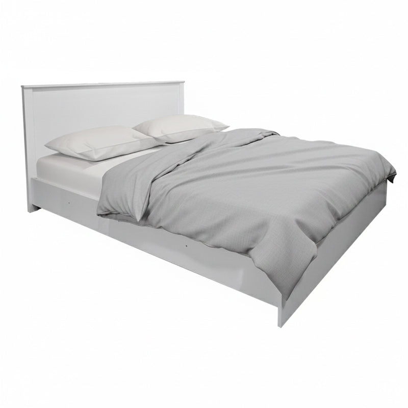 Κρεβάτι Athos pakoworld σε λευκή απόχρωση 160x200εκ - Hippiehome.gr