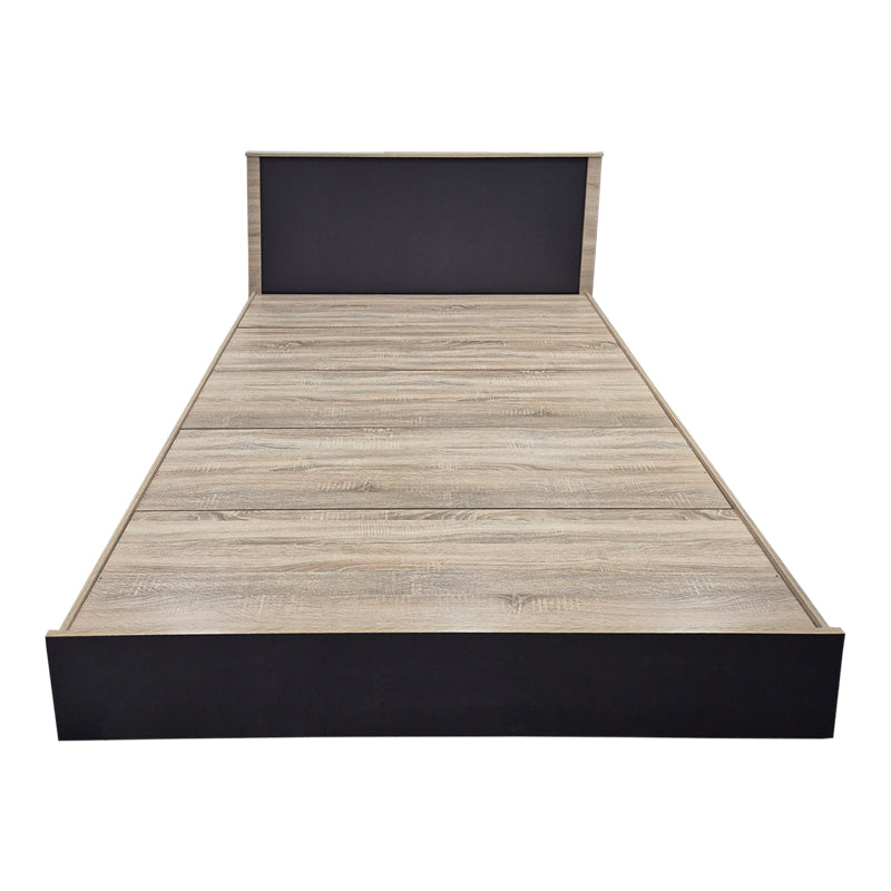 Κρεβάτι Athos pakoworld σε sonoma-ανθρακί απόχρωση 160x200εκ - Hippiehome.gr