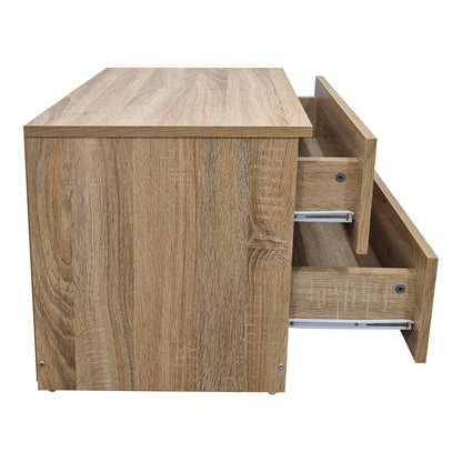 Κομοδίνο Athos pakoworld σε sonoma απόχρωση 48x40x41.5εκ - Hippiehome.gr