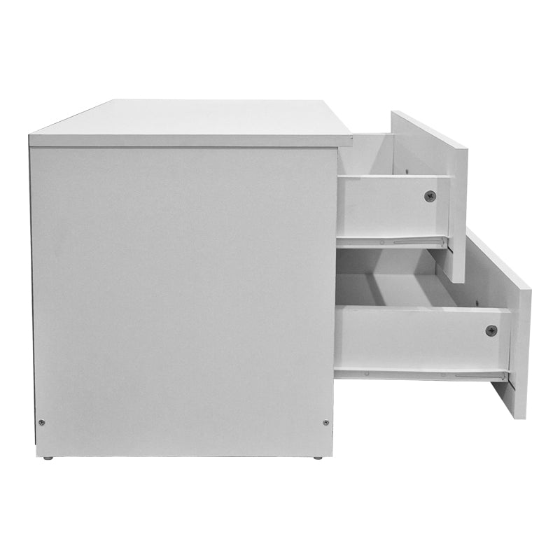 Κομοδίνο Athos pakoworld σε λευκή απόχρωση 48x40x41.5εκ - Hippiehome.gr