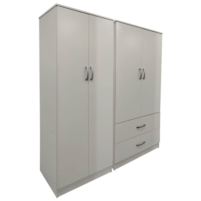 Ντουλάπα τετράφυλλη Athos pakoworld λευκή 160x42x180εκ - Hippiehome.gr
