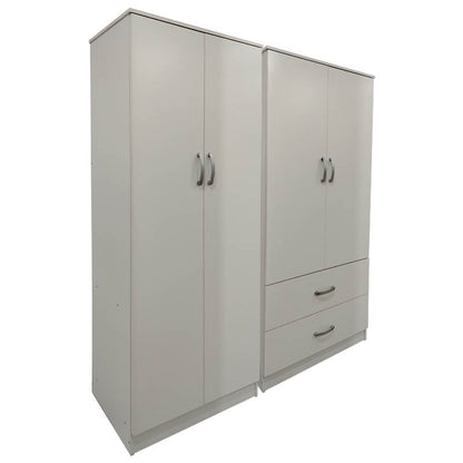 Ντουλάπα τετράφυλλη Athos pakoworld λευκή 160x42x180εκ - Hippiehome.gr