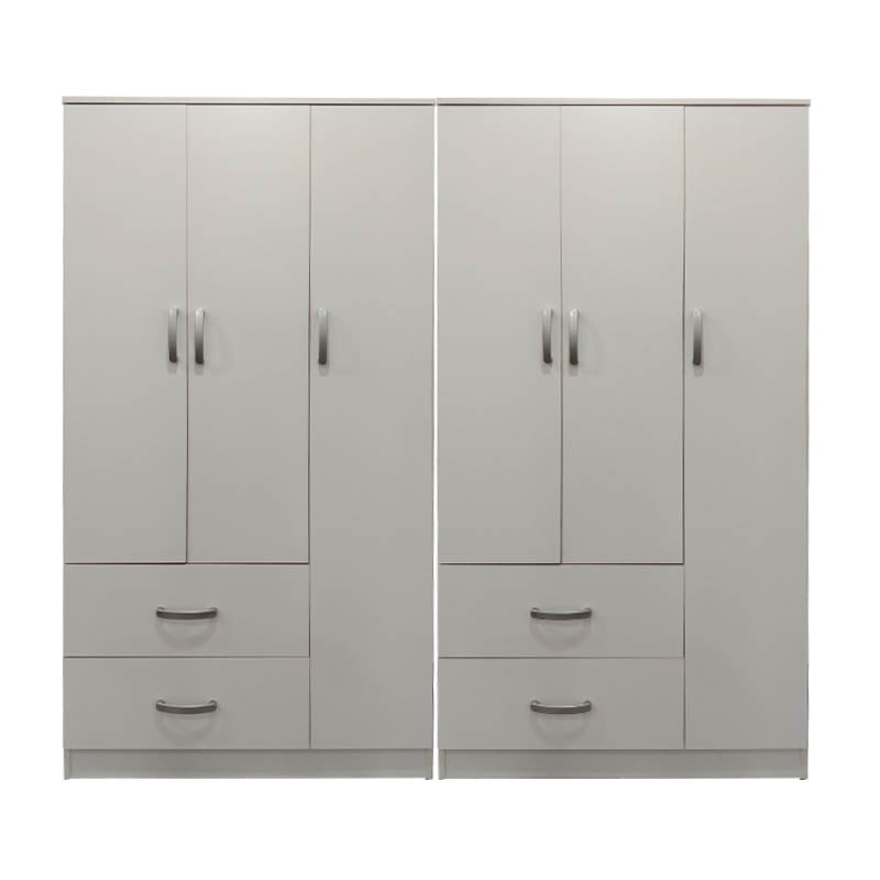 Ντουλάπα εξάφυλλη Athos pakoworld λευκή 180x42x180εκ - Hippiehome.gr