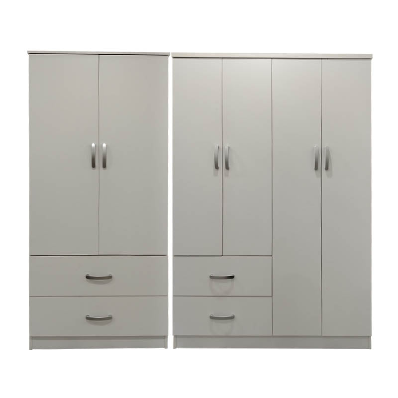 Ντουλάπα εξάφυλλη Athos pakoworld λευκή 200,5x42x180εκ - Hippiehome.gr