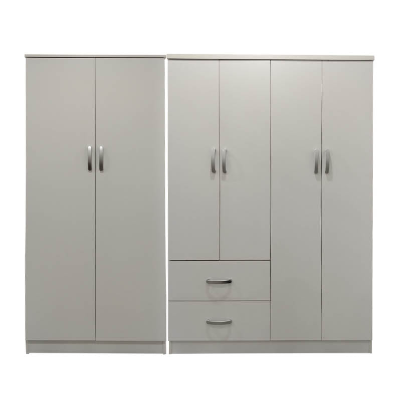 Ντουλάπα εξάφυλλη Athos Ι pakoworld λευκή 200,5x42x180εκ - Hippiehome.gr