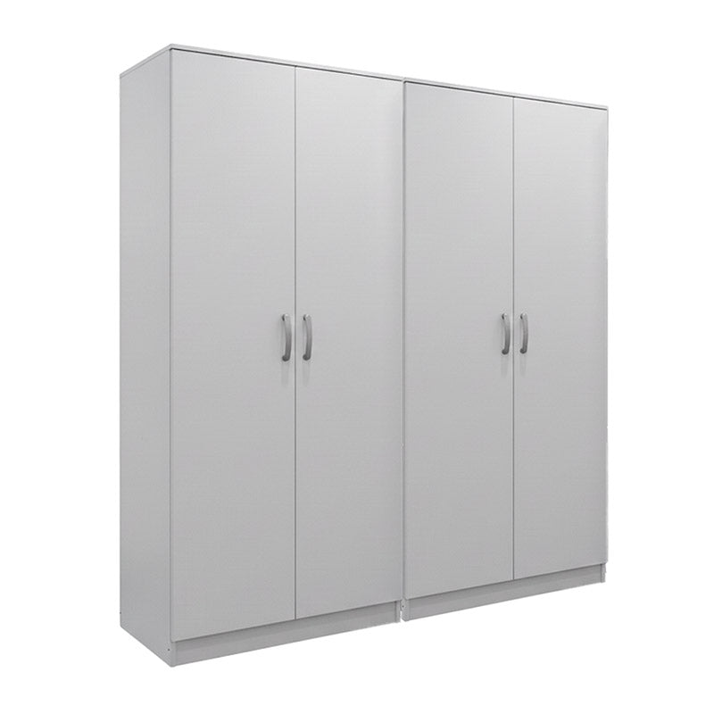 Ντουλάπα τετράφυλλη Lego Ι pakoworld λευκή 160x42x180εκ - Hippiehome.gr