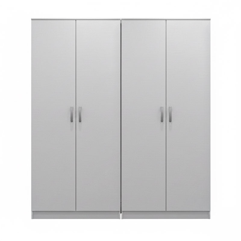 Ντουλάπα τετράφυλλη Lego Ι pakoworld λευκή 160x42x180εκ - Hippiehome.gr