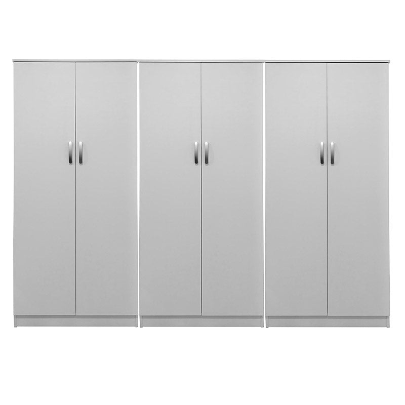 Ντουλάπα εξάφυλλη Lego ΙΙ pakoworld λευκή 240x42x180εκ - Hippiehome.gr