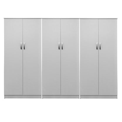 Ντουλάπα εξάφυλλη Lego ΙΙ pakoworld λευκή 240x42x180εκ - Hippiehome.gr