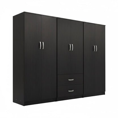 Ντουλάπα εξάφυλλη Lego Ι pakoworld wenge 240x42x180εκ - Hippiehome.gr