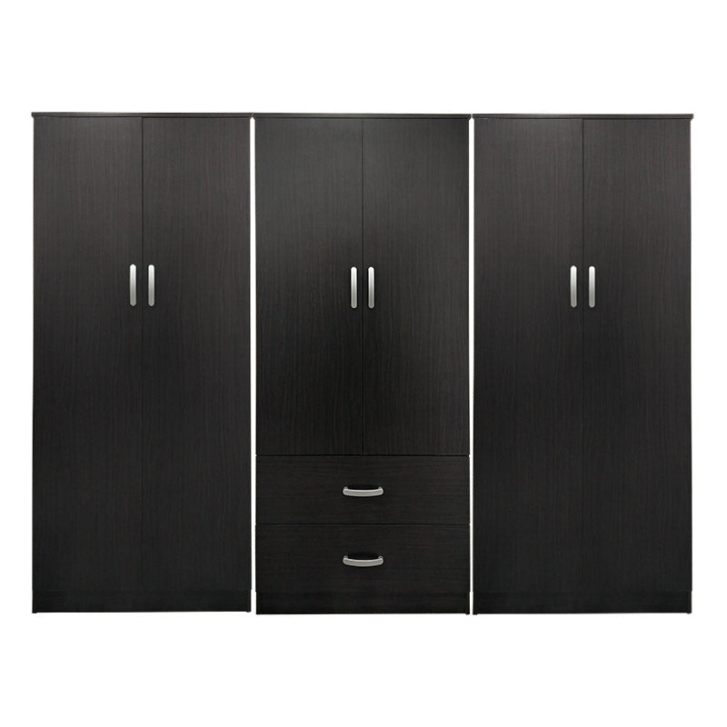 Ντουλάπα εξάφυλλη Lego Ι pakoworld wenge 240x42x180εκ - Hippiehome.gr