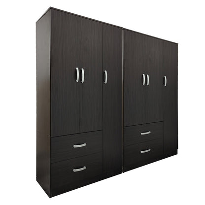 Ντουλάπα εξάφυλλη Lego pakoworld wenge 180x42x180εκ - Hippiehome.gr