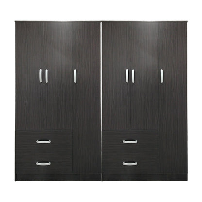 Ντουλάπα εξάφυλλη Lego pakoworld wenge 180x42x180εκ - Hippiehome.gr