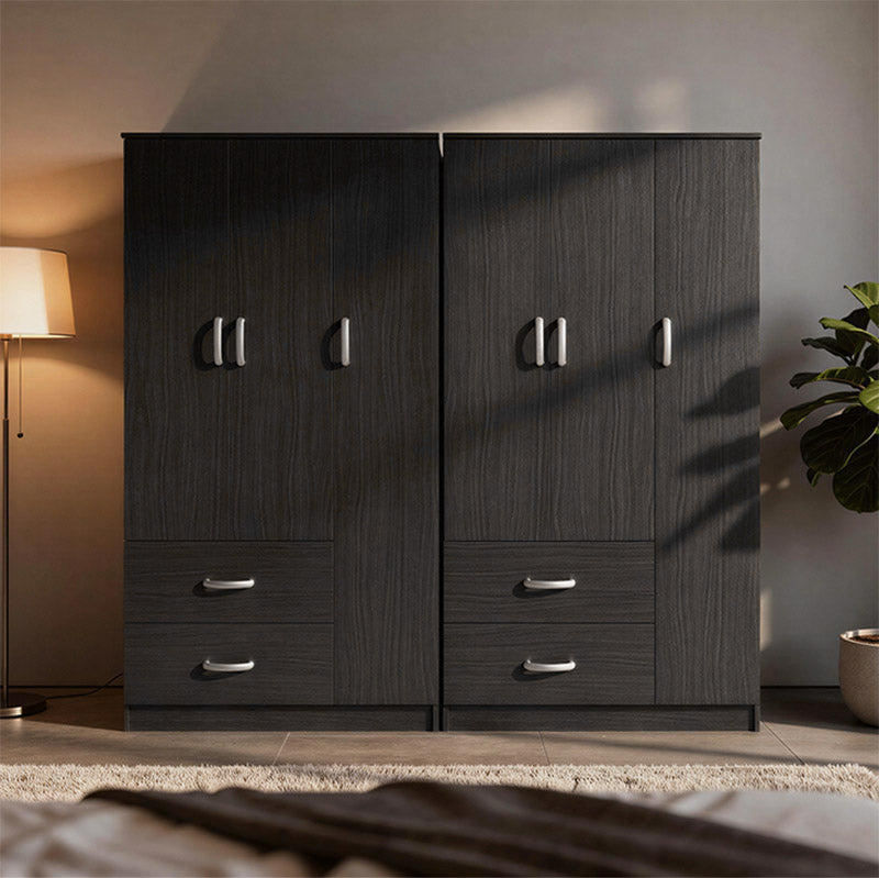 Ντουλάπα εξάφυλλη Lego pakoworld wenge 180x42x180εκ - Hippiehome.gr