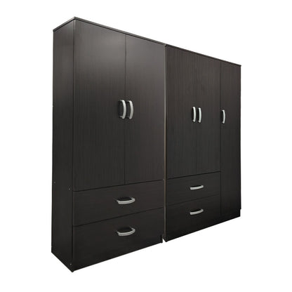 Ντουλάπα πεντάφυλλη Athos pakoworld wenge 170x42x180εκ - Hippiehome.gr