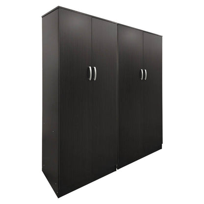 Ντουλάπα τετράφυλλη Athos Ι pakoworld wenge 160x42x180εκ - Hippiehome.gr