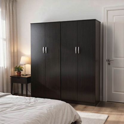 Ντουλάπα τετράφυλλη Athos Ι pakoworld wenge 160x42x180εκ - Hippiehome.gr
