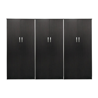 Ντουλάπα εξάφυλλη Athos pakoworld wenge 240x42x180εκ - Hippiehome.gr