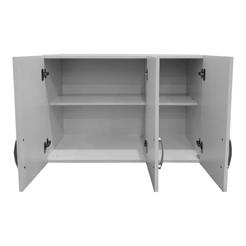 Ντουλάπα εξάφυλλη με πατάρι Athos pakoworld λευκή 180x42x240εκ - Hippiehome.gr