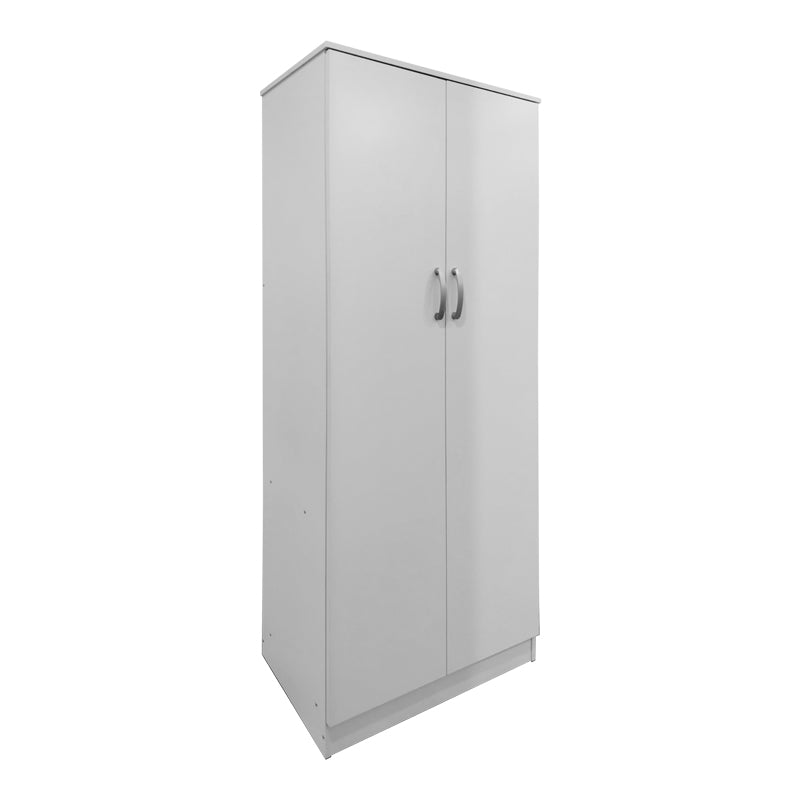 Ντουλάπα πεντάφυλλη με πατάρι Athos I pakoworld λευκή 170x42x240εκ - Hippiehome.gr