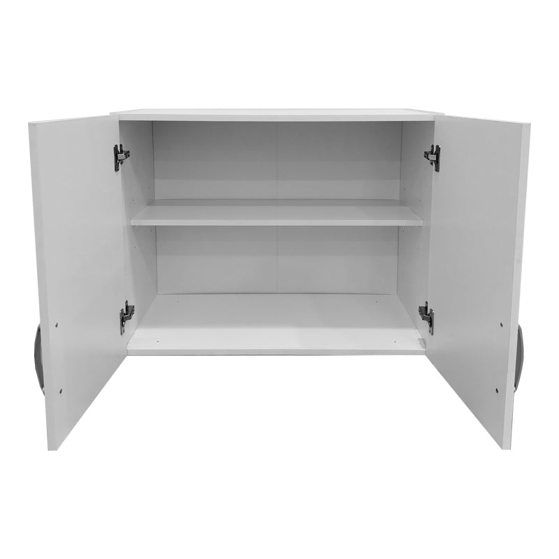 Ντουλάπα πεντάφυλλη με πατάρι Athos I pakoworld λευκή 170x42x240εκ - Hippiehome.gr