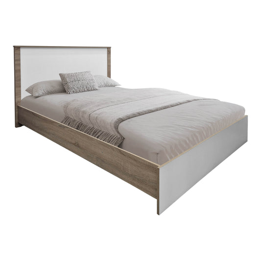 Σετ Κρεβατοκάμαρας Athos Sonoma Λευκό με Κρεβάτι 140x200εκ Σετ 3τεμ - Hippiehome.gr
