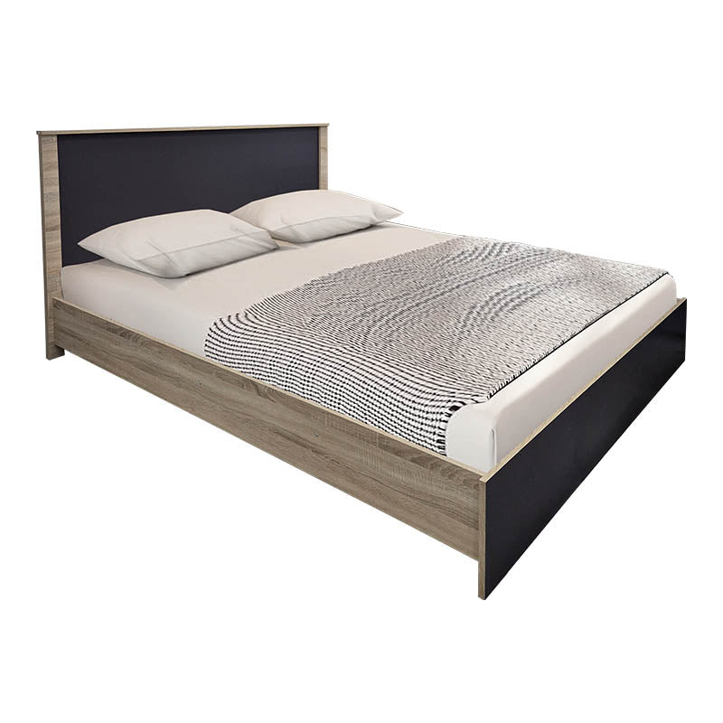 Σετ Κρεβατοκάμαρας Athos Sonoma Ανθρακί με Κρεβάτι 160x200εκ Σετ 3τεμ - Hippiehome.gr
