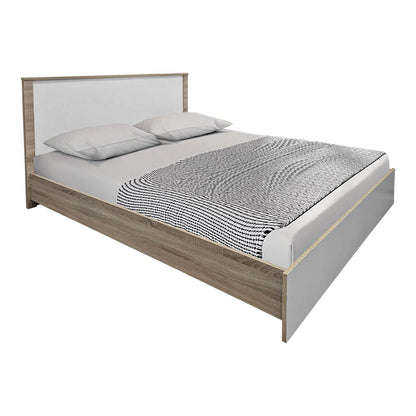 Σετ Κρεβατοκάμαρας Athos Sonoma Λευκό με Κρεβάτι 160x200εκ Σετ 3τεμ - Hippiehome.gr