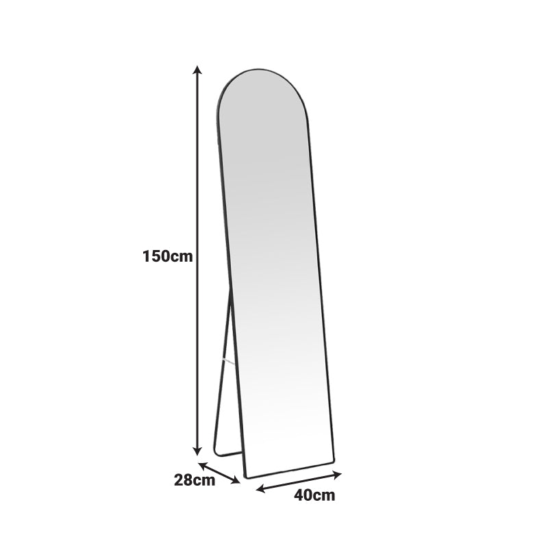 Καθρέπτης Plaza pakoworld αλουμίνιο σε λευκή απόχρωση 40x28x150εκ - Hippiehome.gr