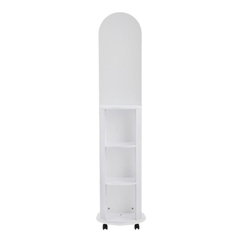 Καθρέπτης τροχήλατος Espero pakoworld mdf με ράφια σε λευκή απόχρωση Φ34x170εκ - Hippiehome.gr