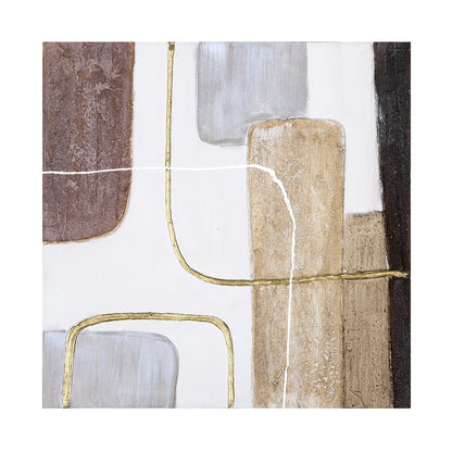 Εικόνα Τετράγωνος καμβάς Λευκός 2 Ποικιλία 40X3X40Cm 40X3X40Cm - Hippiehome.gr