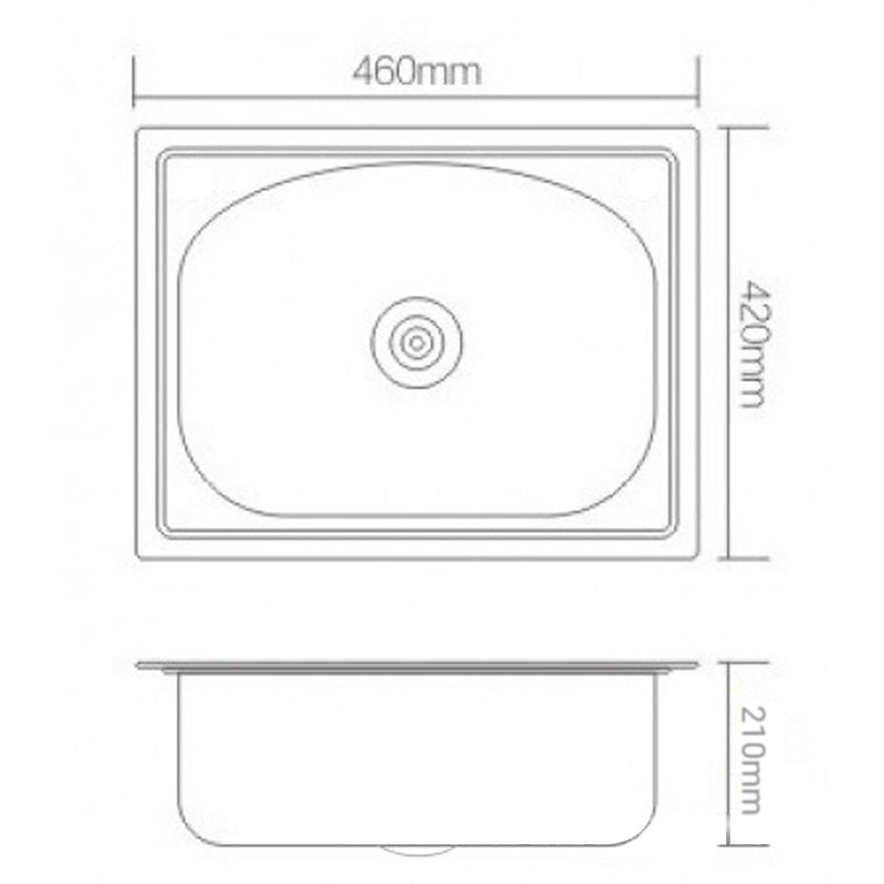 Νεροχύτης Undir ανοξείδωτος 46x42εκ - Hippiehome.gr