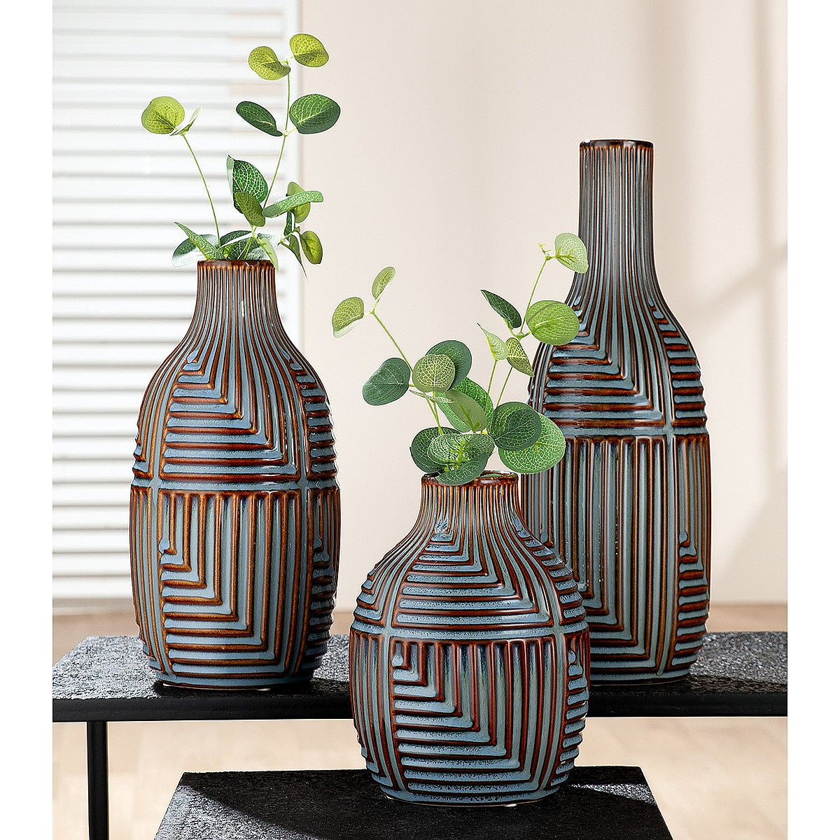 Κλαδί Ευκάλυπτος ArteLibre Τεχνητό Πράσινο 10x5x90cm - Hippiehome.gr