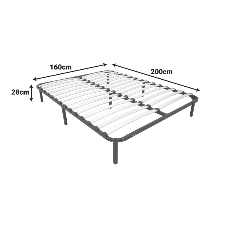 Κρεβάτι-υπόστρωμα Amaso pakoworld μεταλλικό μαύρο 160x200x28εκ - Hippiehome.gr