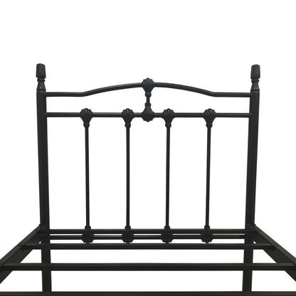 Κρεβάτι Wotso pakoworld μεταλλικό σε μαύρη απόχρωση 90x190εκ - Hippiehome.gr